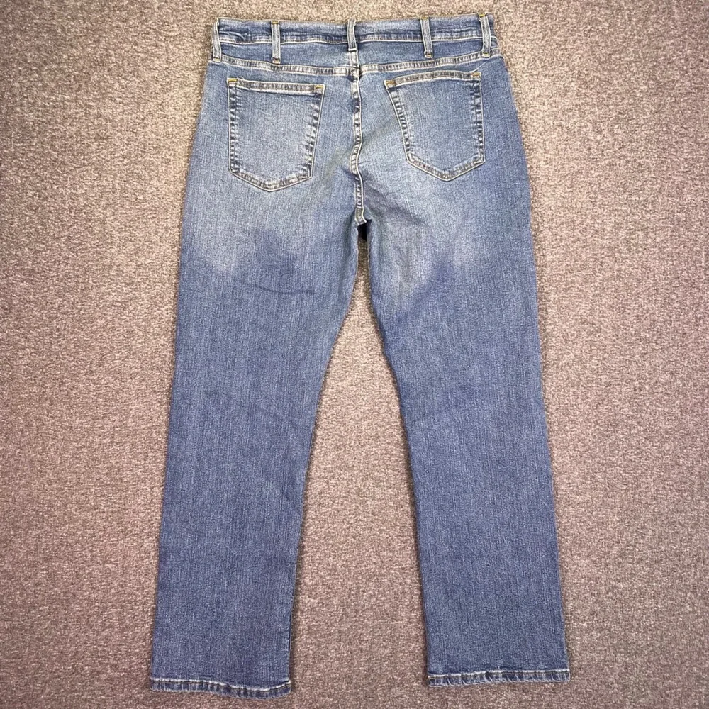 George Bootcut Jeans Mens 36x30 Medium Wash Stretch Casual Classic Denim GM0103